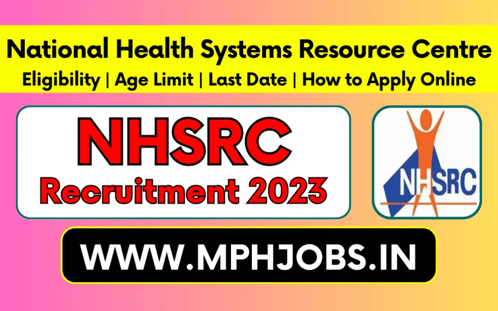 NHSRC Recruitment 2023